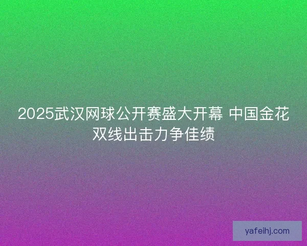 2025武汉网球公开赛盛大开幕 中国金花双线出击力争佳绩